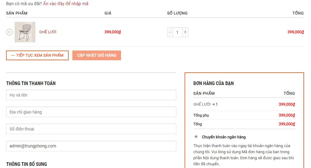 Hướng dẫn gộp 2 trang giỏ hàng và thanh toán trong Woocommerce